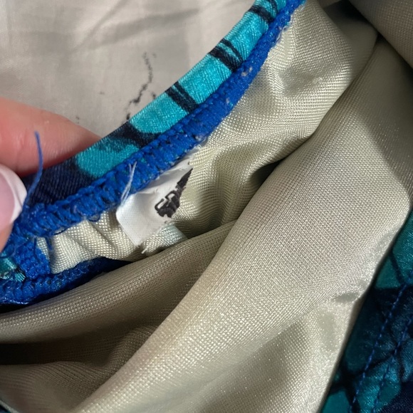 Multi colored blue one piece bathing suit - Picture 5 of 5